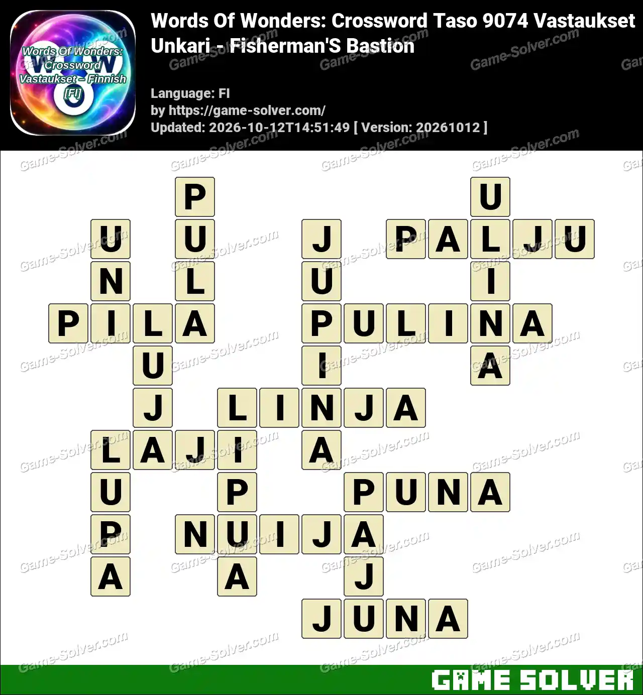 Words Of Wonders: Crossword Taso 9074 Vastaukset – Unkari – Fisherman’S Bastion